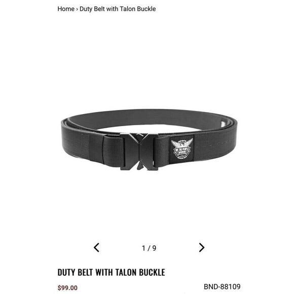 We The People Black Duty Belt With Talon Buckle Size XXXL 54-58 - Picture 9 of 10